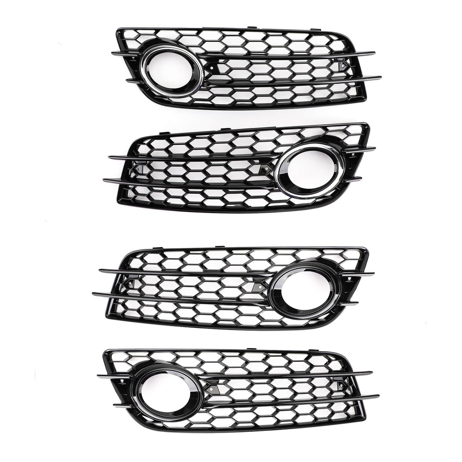 Audi 2008-2012 A4 S-Line S4 Sport Version Honeycomb Style Fog Light Grille Bumper