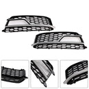 2012-2016 Audi A5 Sline / S5 B8.5 2PCS Front Fog Light Black Grille Front Bumper Honeycomb Lower Cover Grill-26