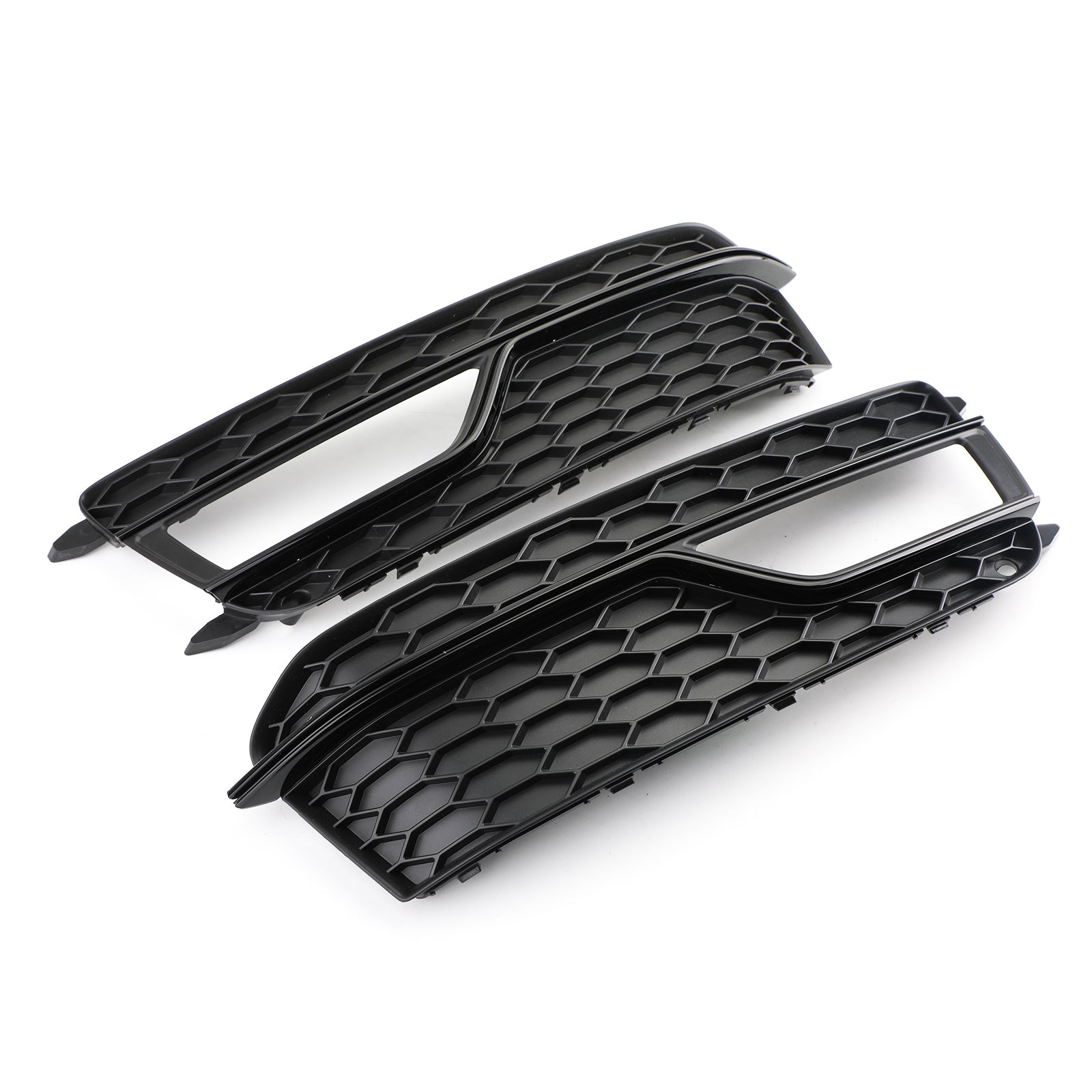 2013-2016 Audi A5 Sline / S5 2PCS Front Fog Lamp Black Grill Honeycomb Replacement Grille