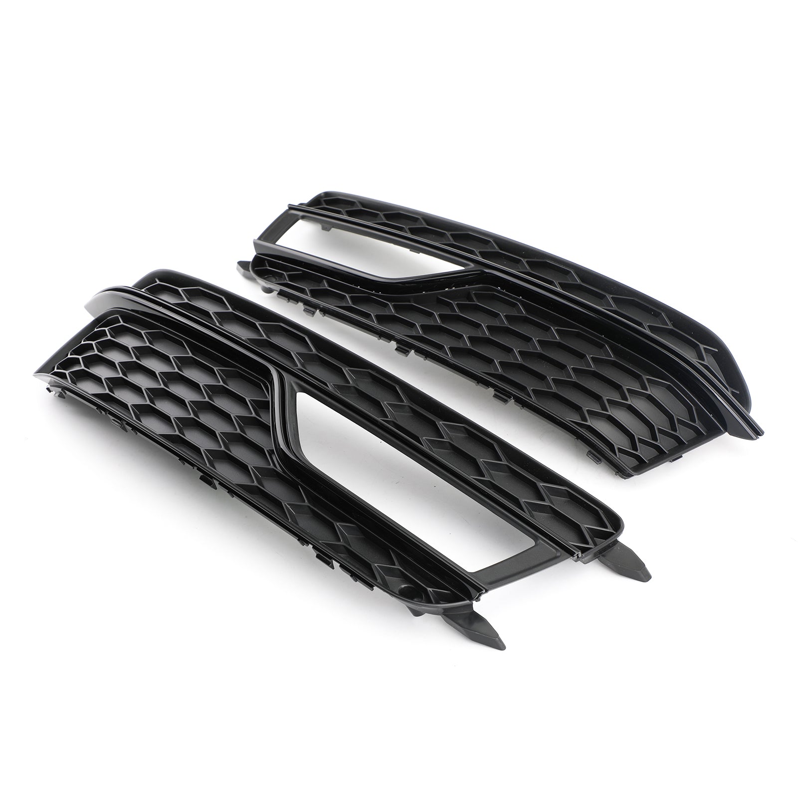 2013-2016 Audi A5 Sline / S5 2PCS Front Fog Lamp Black Grill Honeycomb Replacement Grille