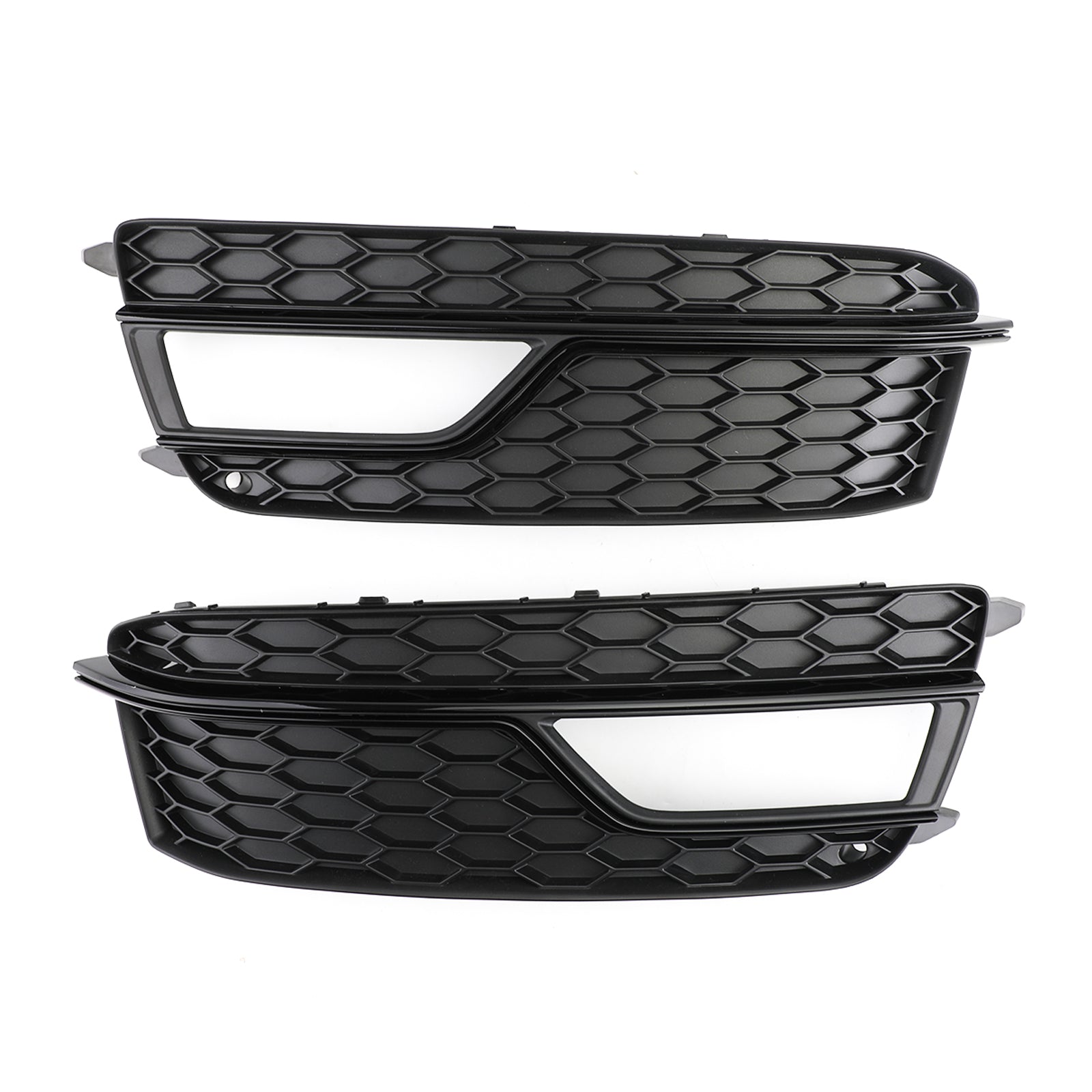 2013-2016 Audi A5 Sline / S5 2PCS Front Fog Lamp Black Grill Honeycomb Replacement Grille