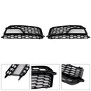2012-2016 Audi A5 Sline / S5 B8.5 2PCS Front Fog Light Black Grille Front Bumper Honeycomb Lower Cover Grill-8