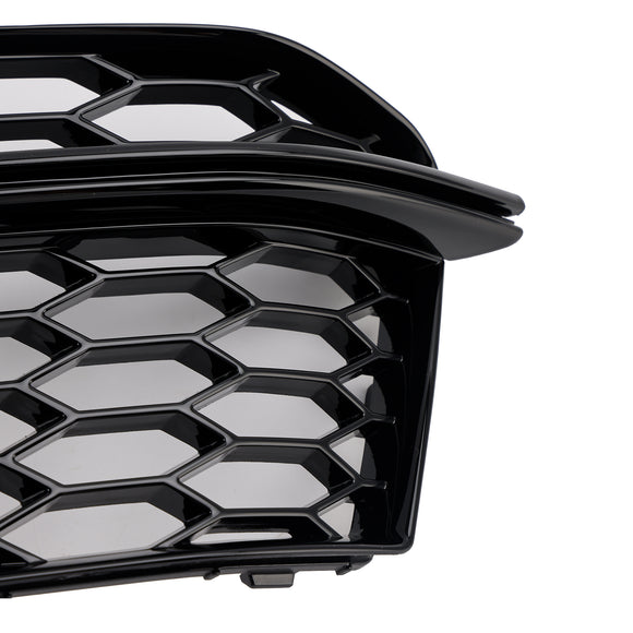 2012-2016 Audi A5 Sline / S5 B8.5 2PCS Front Fog Light Black Grille Front Bumper Honeycomb Lower Cover Grill