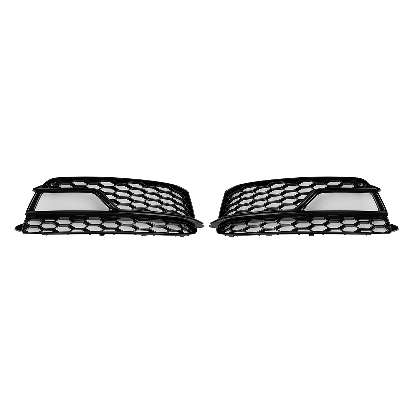 2013-2016 Audi A5 Sline / S5 2PCS Front Fog Lamp Black Grill Honeycomb Replacement Grille