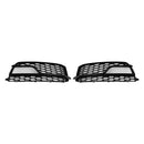 2012-2016 Audi A5 Sline / S5 B8.5 2PCS Front Fog Light Black Grille Front Bumper Honeycomb Lower Cover Grill-1
