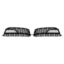 2012-2016 Audi A5/S5 B8.5 RS5 estilo rejilla de parachoques delantero de malla de panal parrilla negra-12