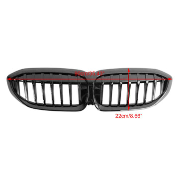 2019-2022 BMW 3-serie G20 G28 Nierzwarte grille Voorbumper Grill met enkele lamel - 0