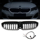 2019-2022 BMW 3 Series G20 G21 Pre-LCI Singal Slat LED Grille Black Kidney Replacment Grill-1
