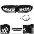 2019-2022 BMW 3 Series G20 G21 Pre-LCI Black Diamond LED Front Grill Upper Bumper Kidney Grille-5