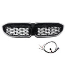 2019-2022 BMW 3 Series G20 G21 Pre-LCI Black Diamond LED Front Grill Upper Bumper Kidney Grille-11