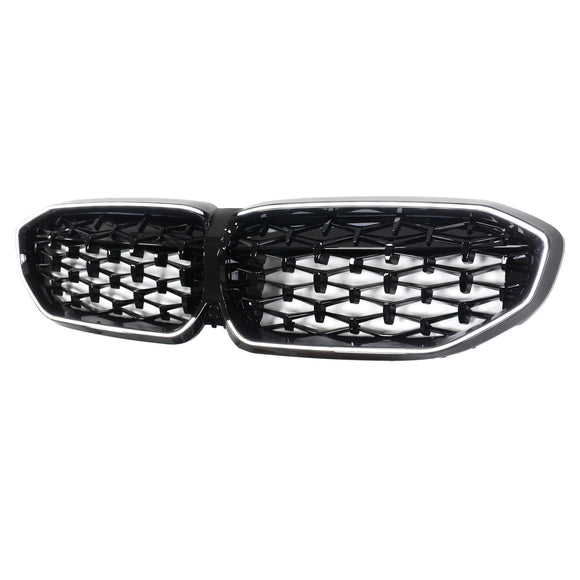 2019-2022 BMW 3 Series G20 G21 Pre-LCI Black Diamond LED Front Grill Upper Bumper Kidney Grille