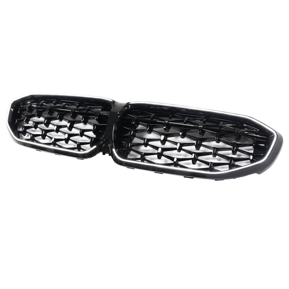 2019-2022 BMW 3 Series G20 G21 Pre-LCI Black Diamond LED Front Grill Upper Bumper Kidney Grille