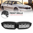 BMW 3 Series G20 G28 2019-2022 Front Bumper Kidney Grille Black Diamond Replacement Grill-3