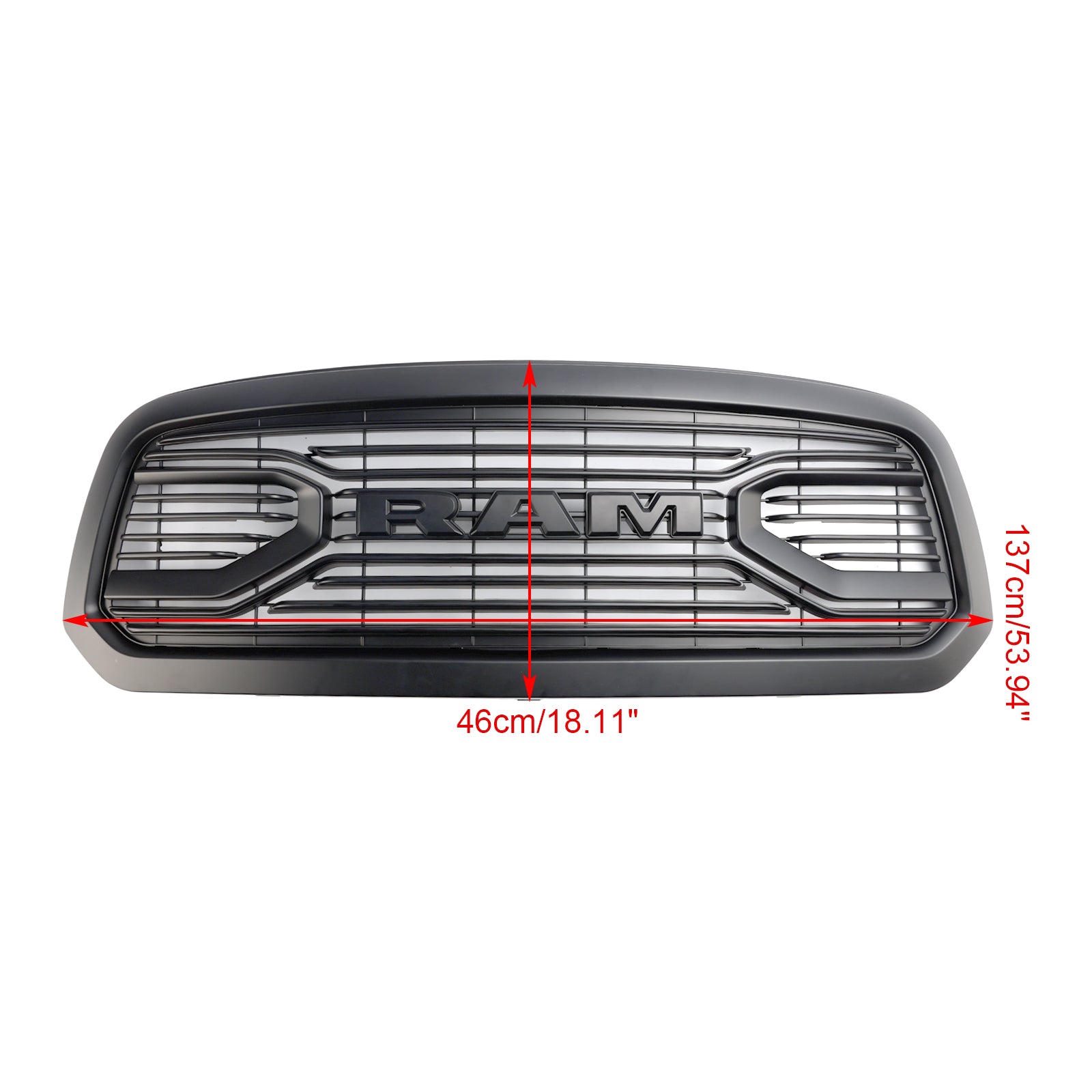 Ram 1500 2013-2018 Chrome Grille Big Horn / Rebel Style Front Bumper Grill With LED Light