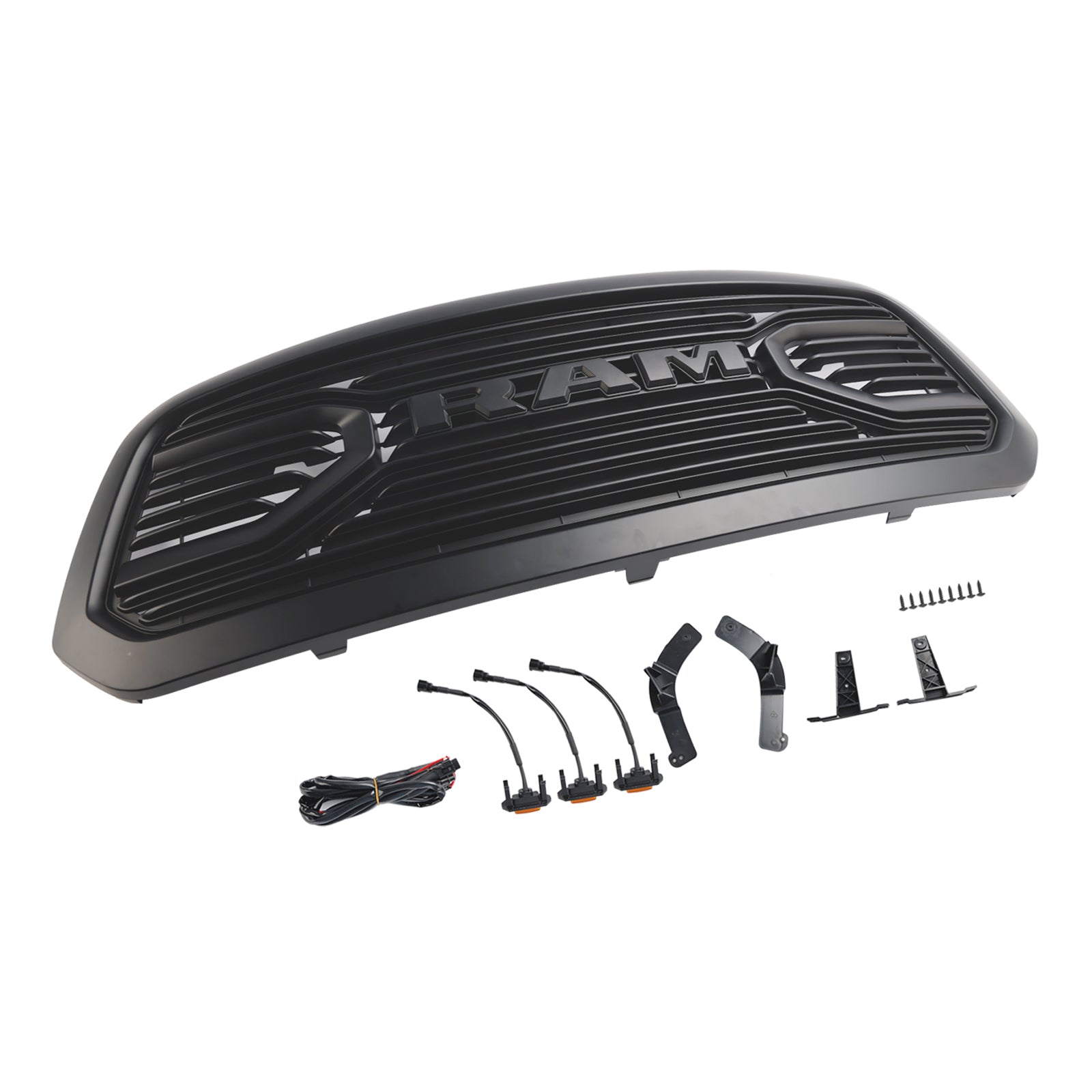 Ram 1500 2013-2018 Chrome Grille Big Horn / Rebel Style Front Bumper Grill With LED Light