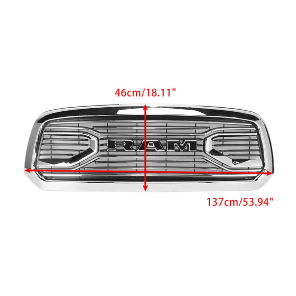 2013-2018 Dodge Ram 1500 Chrome Big Horn Style Grill Front Bumper Replacement Grille