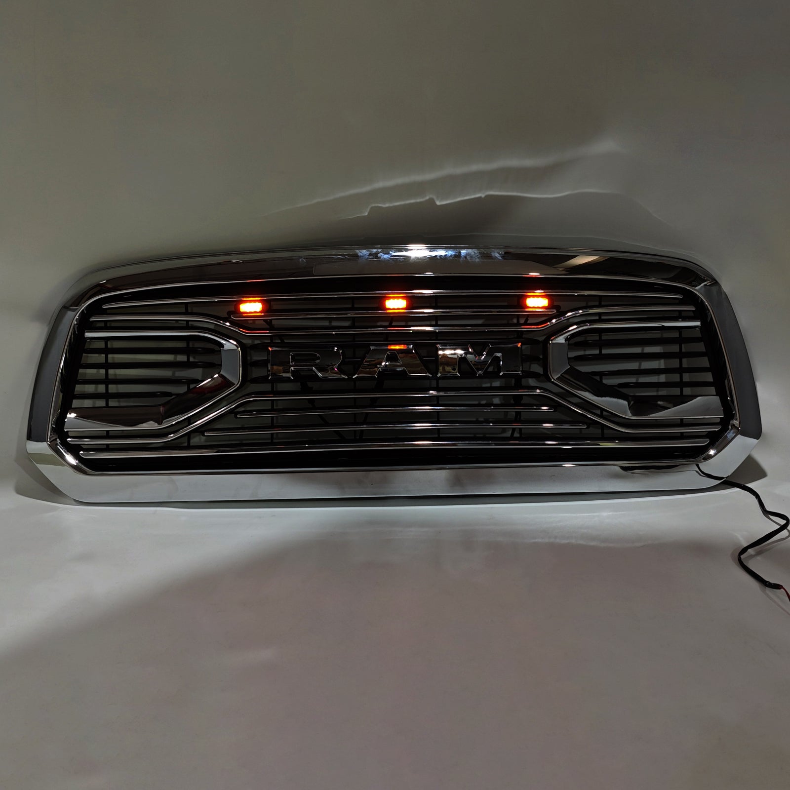 Ram 1500 2013-2018 Chrome Grille Big Horn / Rebel Style Front Bumper Grill With LED Light