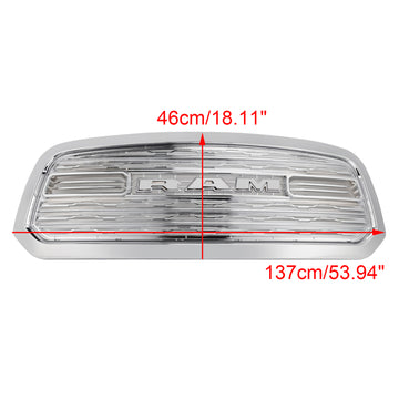 Griglia di ricambio per griglia paraurti anteriore cromata stile LTD Dodge Ram 1500 2013-2018 - 0