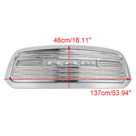 Griglia di ricambio per griglia paraurti anteriore cromata stile LTD Dodge Ram 1500 2013-2018