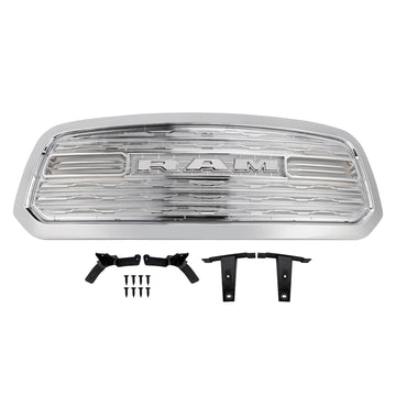 Griglia di ricambio per griglia paraurti anteriore cromata stile LTD Dodge Ram 1500 2013-2018