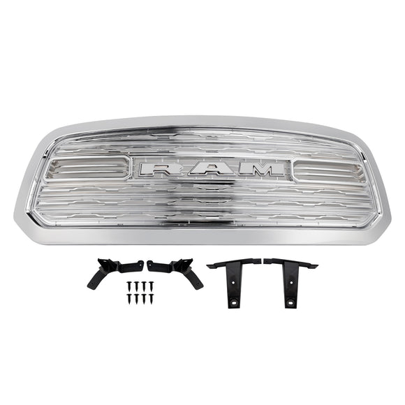 Griglia di ricambio per griglia paraurti anteriore cromata stile LTD Dodge Ram 1500 2013-2018