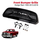 Dodge Ram 1500 2013-2018 Glossy Black Big Horn Grill Front Bumper Grill With LED-5