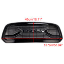 Dodge Ram 1500 2013-2018 Glossy Black Big Horn Grill Front Bumper Grill With LED-2