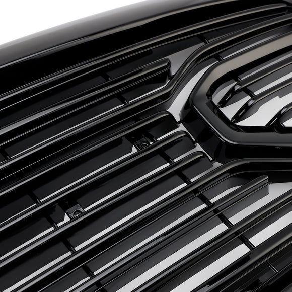 Dodge Ram 1500 2013-2018 Glossy Black Big Horn Grill Front Bumper Grill With LED