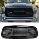 Dodge Ram 1500 2013-2018 Glossy Black Big Horn Grill Front Bumper Grill With LED & RAM Letter-1