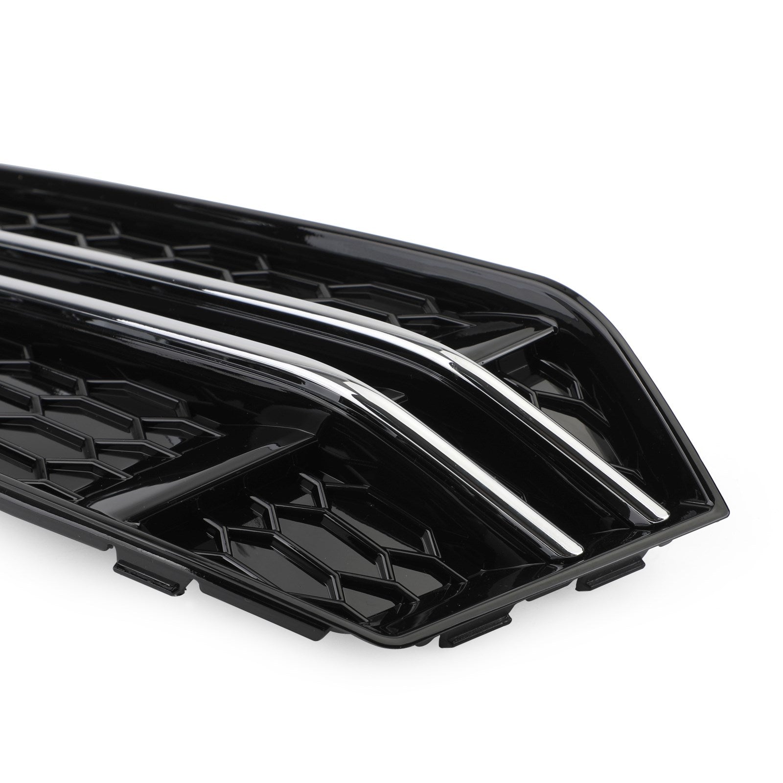 Audi S4/A4 B9 S-LINE 2016-2018 2 STÜCKE Schwarz Front Nebelscheinwerfer Abdeckung Stoßstange Grill 8W0807681F 8W0807682F Generisch