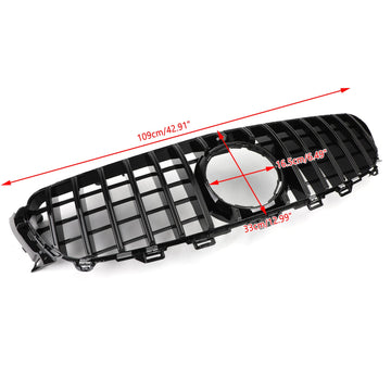 Mercedes Benz E-Class W213 2016 2017 2018 2019 Sport Front Grill Panamericana GT Style Black Grille - 0
