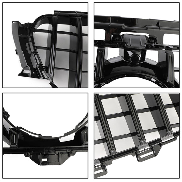Mercedes Benz W213 E-Class 2016-2019 Front Bumper Grill GTR Style Glossy Black Grille