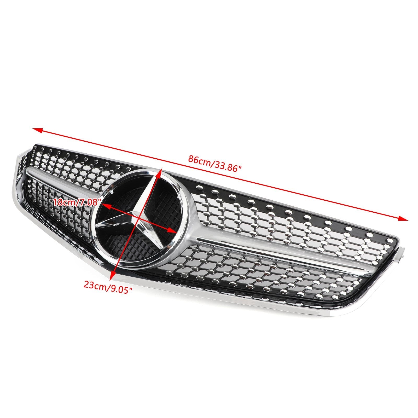 Grille de remplacement chromée pour calandre avant Mercedes Benz Classe E W207 C207 Coupé Cabriolet AMG 2009-2013 - 0