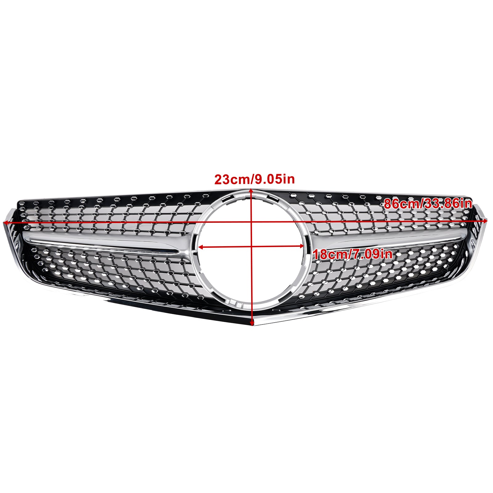 Mercedes Benz Clase E Coupé/Convertible 2009-2013 W207 Rejilla de parachoques de repuesto cromada con parrilla delantera de diamante C207 - 0