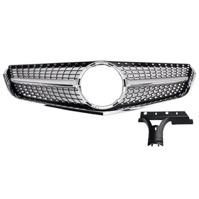 Mercedes Benz Classe E Coupé/Cabriolet 2009-2013 W207 Grille de pare-chocs de remplacement chromée pour calandre avant diamant C207