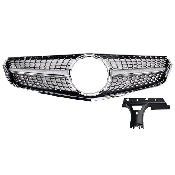 2009–2013 Mercedes Benz E-Klasse Coupé/Cabrio W207 C207 Diamond Frontgrill Chrom Ersatz-Stoßstangengrill