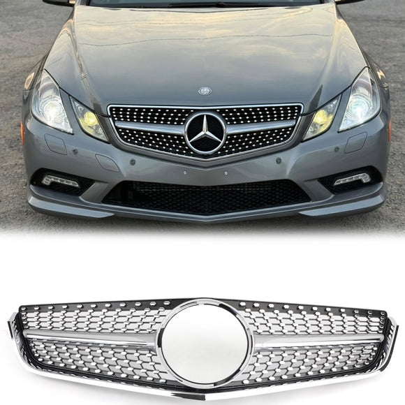 Mercedes-Benz Classe E Coupé/Cabriolet (2009-2013) W207 Grille de pare-chocs avant chromée de remplacement C207 Diamond