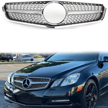 Mercedes Benz 2009-2013 E-Class W207 C207 Coupe Convertible AMG Front Grill Chrome Replacement Grille