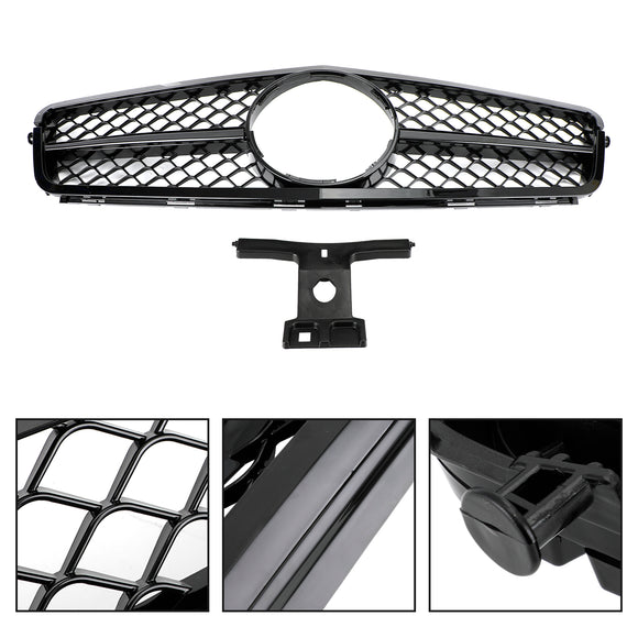 Mercedes Benz 2008-2013 C-klass W204 C180/C200/C220/C250/C300/C350 Främre stötfångargrill Svart galler