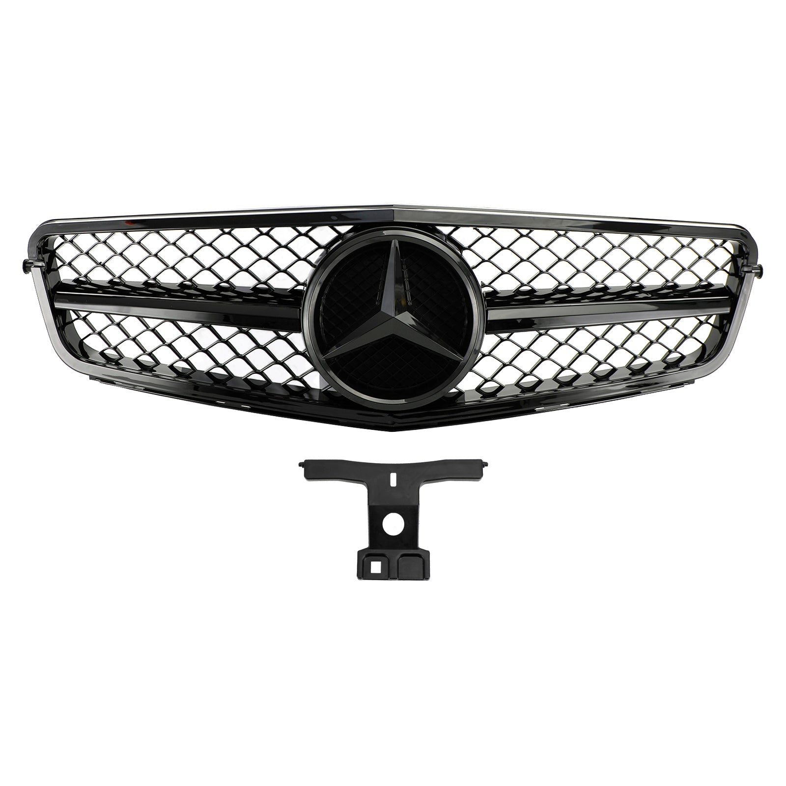 Parrilla delantera de parachoques negra estilo Amg para Mercedes Benz Clase C W204 C250 C300 C350 2008-2013