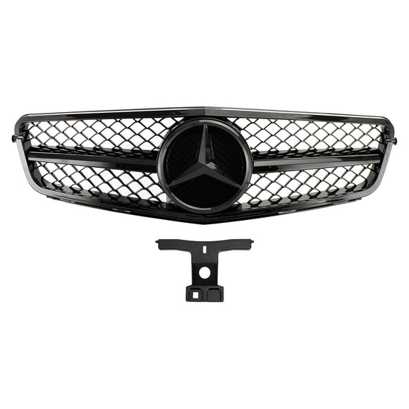 Mercedes-Benz Classe C 2008-2013 W204 Grade dianteira preta para C250, C300 e C350