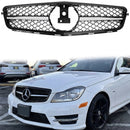 Mercedes Benz 2008-2014 C-klass W204 Främre stötfångargrillbyte Svart kromgrill-31