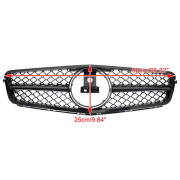 Mercedes Benz C-Class W204 2008-2014 AMG Style Grill Replacement Front Grille - 0