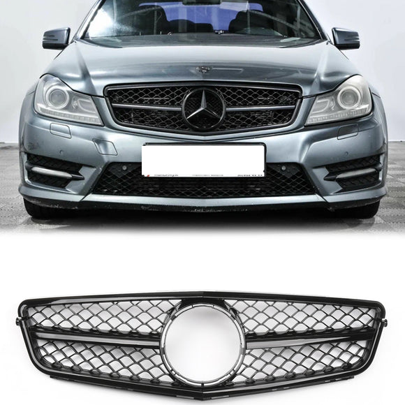 Mercedes-Benz 2008-2014 W204 Calandre de pare-chocs avant avec LED pour Mercedes-Benz Classe C (C200, C250, C300, C350)