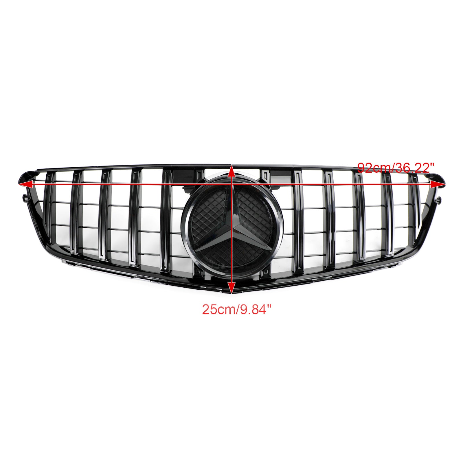 Grille de pare-chocs avant noire de remplacement pour Mercedes Benz Classe C W204 C250 C300 C350 2008-2014