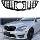 Mercedes Benz 2008-2014 C-klass W204 Främre stötfångargrillbyte Svart kromgrill-27