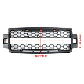 Parrilla de parachoques delantero estilo Raptor Super Duty 2017-2019 Ford F250 F350 F450 F550 Parrilla negra mate con letra FORD - 0