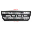 2004-2008 Ford F150 Raptor Front Grill Bovenbumper Honingraat Zwarte Grille Met LED & Brief-2