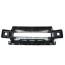 Raptor-Kühlergrill für Ford F150 2018–2020, Ersatz für Frontstoßstange, schwarzer Kühlergrill mit LED, FORD-Buchstabe-7