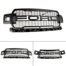 2018-2020 Ford F-150 Raptor Style Grille de pare-chocs avant de remplacement Grille noire avec LED-7